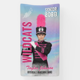 Banderoles Joueur de trompette de la fanfare senior en photo