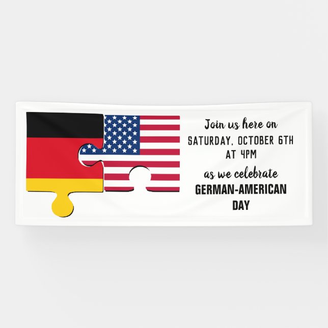 Banderoles Jour ALLEMAND-AMÉRICAIN (Horizontal)