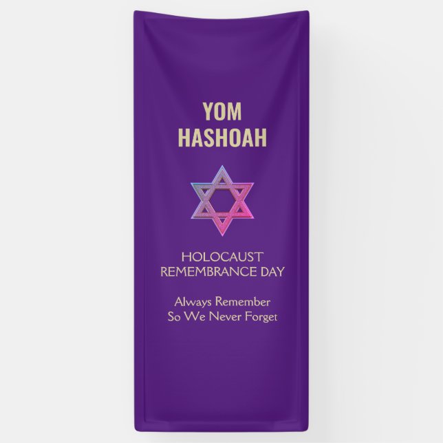 Banderoles Jour commémoratif de l'Holocauste YOM HASHOAH (Vertical)