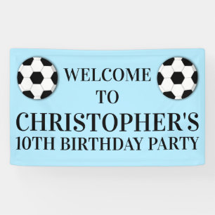 Banderoles Jour d'anniversaire des garçons de football  ÂGE P