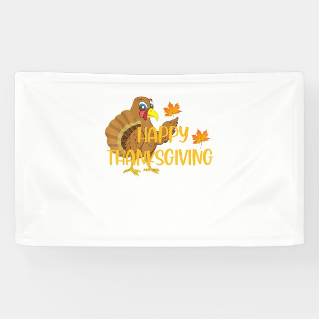 Banderoles Jour du bon thanksgiving Turquie Merci Hommes Femm (Horizontal)