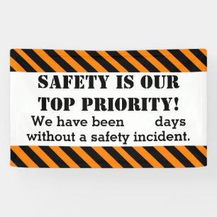 Banderoles Jours de signe de sécurité sans incident/acciden