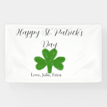 Joyeuse fête de la Saint-Patrick trèfle vert nom