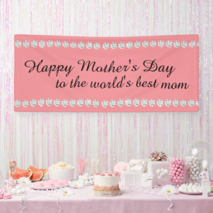 Banderoles Joyeuse fête des mères Bijoux roses Diamants