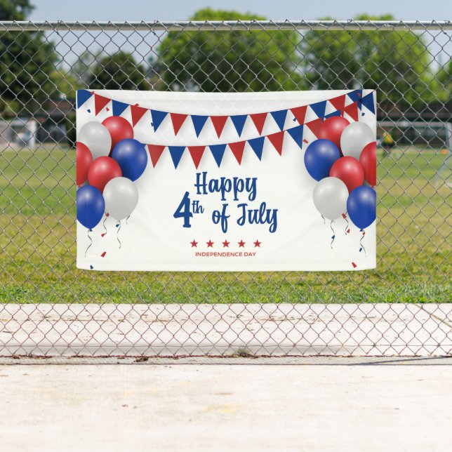 Banderoles Joyeux 4 juillet patriotique américain (En situation)