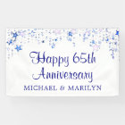 Joyeux 65e anniversaire Sapphire Bleu étoiles