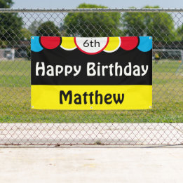 Banderoles Joyeux 6e anniversaire Matthew