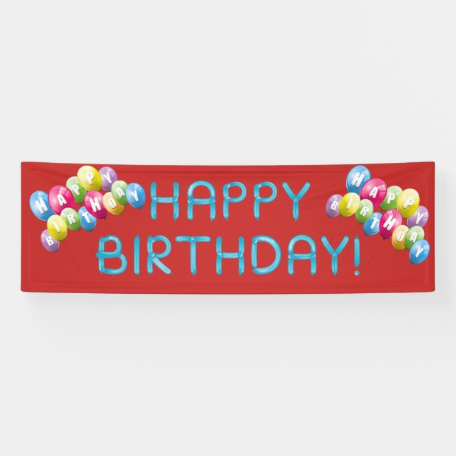 Banderoles Joyeux anniversaire (Horizontal)