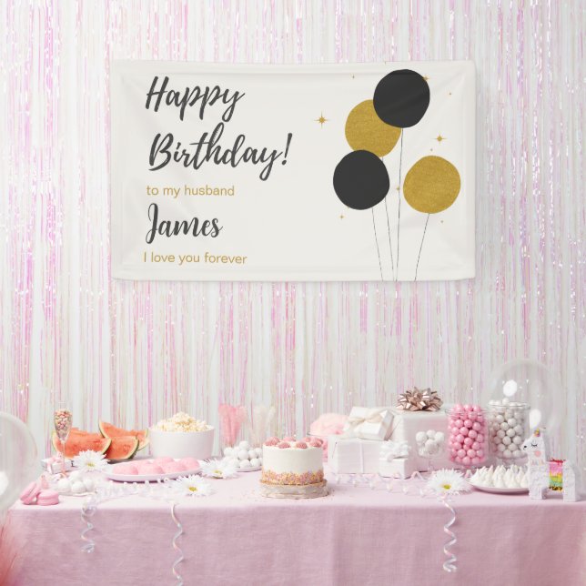 Banderoles Joyeux Anniversaire À Mon Mari Anniversaire (Fête)