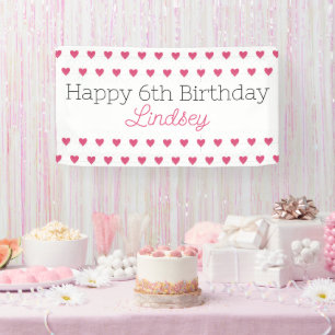 Banderoles Joyeux Anniversaire Banner Coeurs de fête