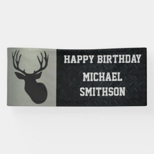 Banderoles Joyeux Anniversaire Chasse aux Cerfs Hommes Buck A