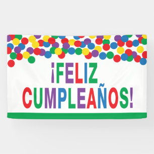 Banderoles Joyeux anniversaire de Feliz Cumpleaños