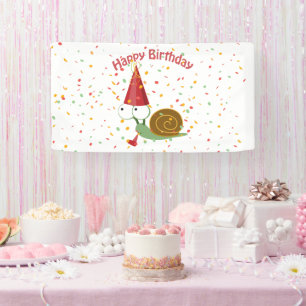 Banderoles Joyeux anniversaire ! Escargot Confetti