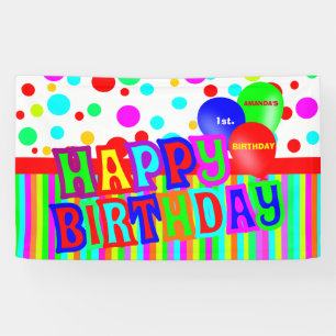 Banderoles Joyeux anniversaire, fête d'anniversaire