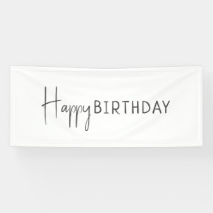 Banderoles Joyeux Anniversaire Genre Neutre Minimaliste