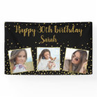 Joyeux Anniversaire Gold Parties scintillant Photo