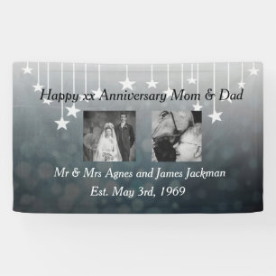 Banderoles Joyeux anniversaire maman et papa Vieux et nouvell