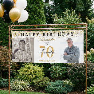 Banderoles Joyeux Anniversaire Pour 70 Ans de Photo Alors & M