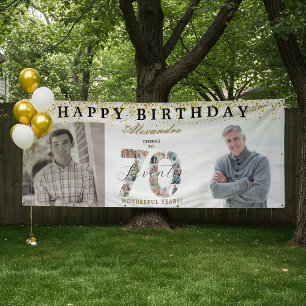 Banderoles Joyeux Anniversaire pour 70 Ans de Photo Alors & M