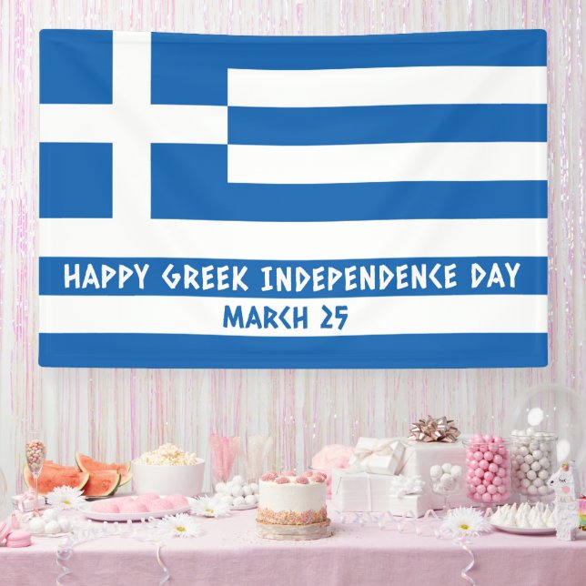 Banderoles Joyeux drapeau grec pour l'indépendance (Fête)