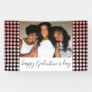 Banderoles Joyeux Galentine`s Day Pink Heart Photo Friend