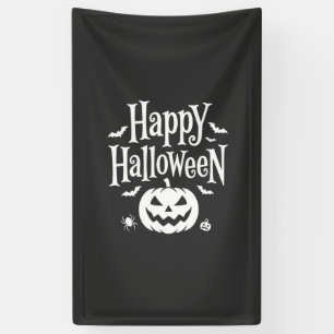 Banderoles Joyeux Halloween Citrouille Chauve-Souris Araignée