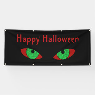 Banderoles Joyeux Halloween Evil Eyes