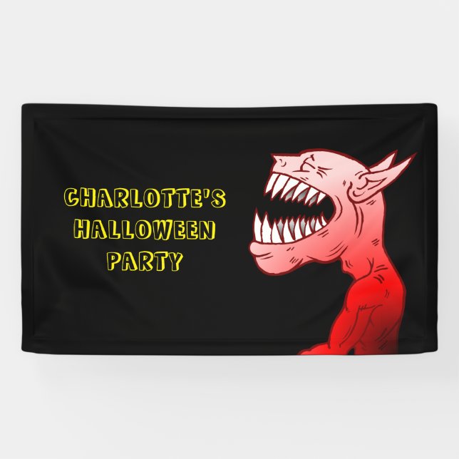 Banderoles Joyeux Halloween Ghoul (Horizontal)