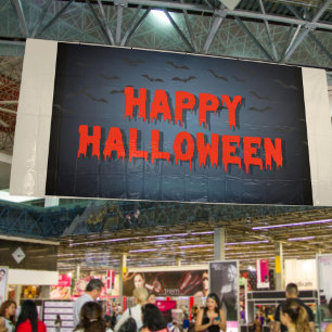 Banderoles Joyeux Halloween Party effrayant sanglante typogra