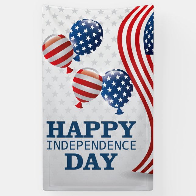 Banderoles Joyeux Jour de l'Indépendance (Vertical)