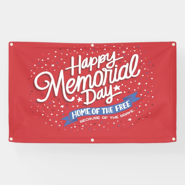 Banderoles Joyeux Memorial Day (Horizontal)