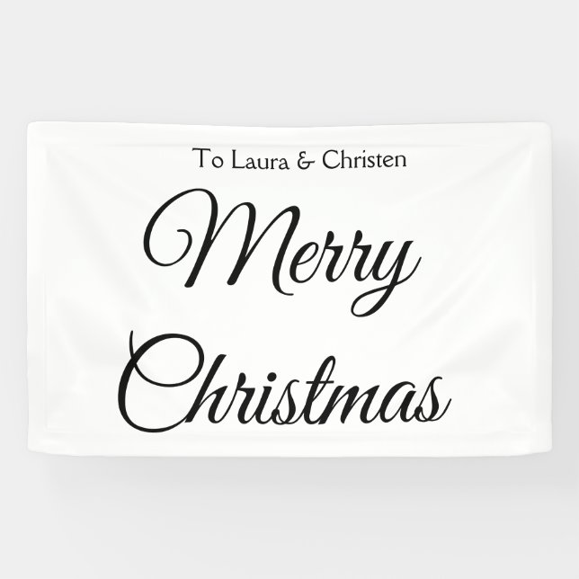 Banderoles Joyeux Noël ajouter le nom texte personnalisé cade (Horizontal)