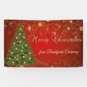 Banderoles Joyeux Noël, Arbre de Noël rouge