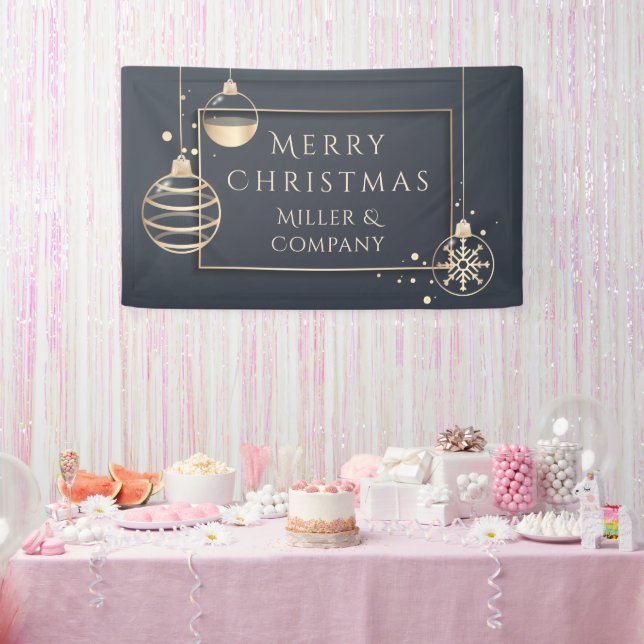 Banderoles Joyeux Noël Fêtes d'entreprise Moderne et Élégante (Fête)