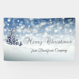 Banderoles Joyeux Noël,  Paysage d'Hiver, Lumières