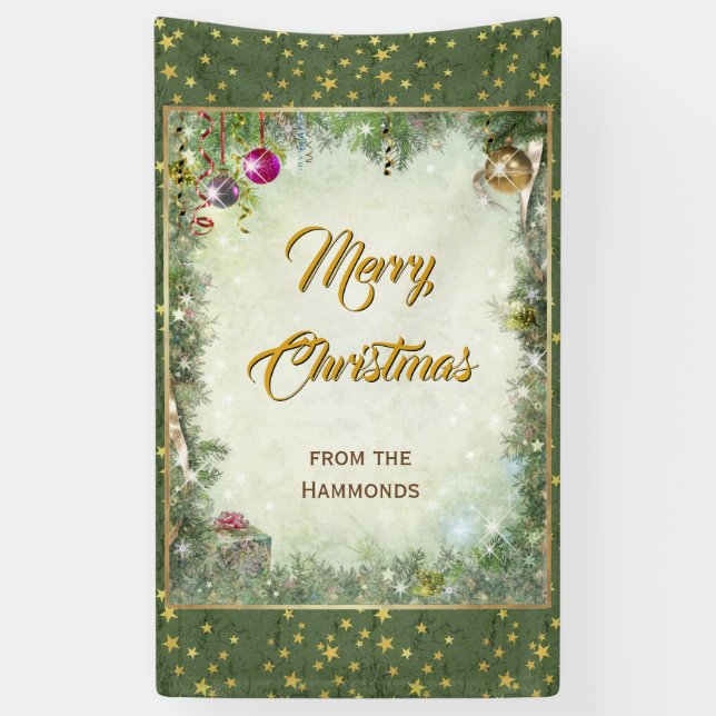 Banderoles Joyeux Noël (personnalisable) (Vertical)