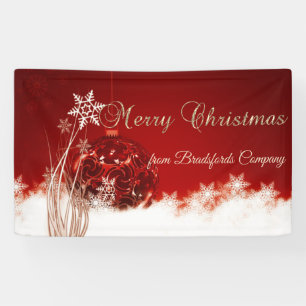 Banderoles Joyeux Noël, Rouge, Balle de Noël