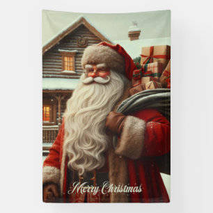 Banderoles Joyeux Noël vintage Père Noël