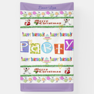 Banderoles Joyeux Noël Vinyl Joyeux anniversaire