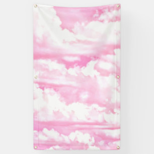 Banderoles Joyeux nuages rose