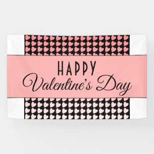 Banderoles Joyeux Valentin's Day Pink Heart Motif