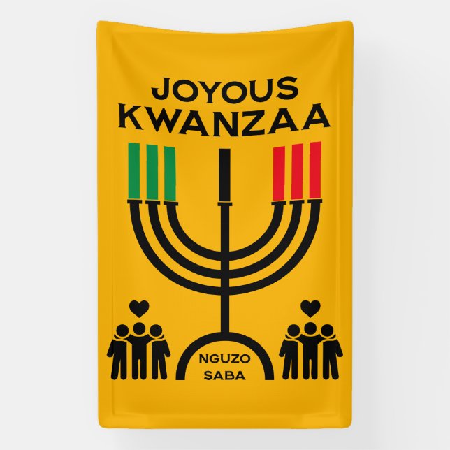 Banderoles Joyous Kwanzaa (Verticale)