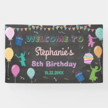 Jump Birthday Chalkboard Kid Trampoline fond