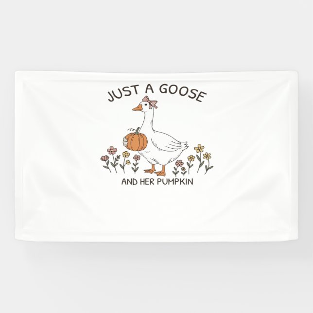 Banderoles Just a Goose and Her Citrouille Classic T-shirt (Horizontal)