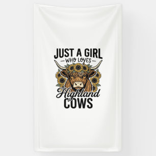 Banderoles Juste Une Fille Qui Aime Les Vaches Highland Desig