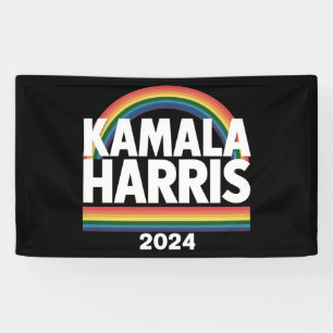 Banderoles Kamala Harris 2024 Arc-en-ciel Fierté Gay LGBT Éle