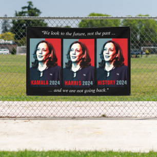 Banderoles Kamala Harris 2024 Pop Art ne retourne pas à l'ext
