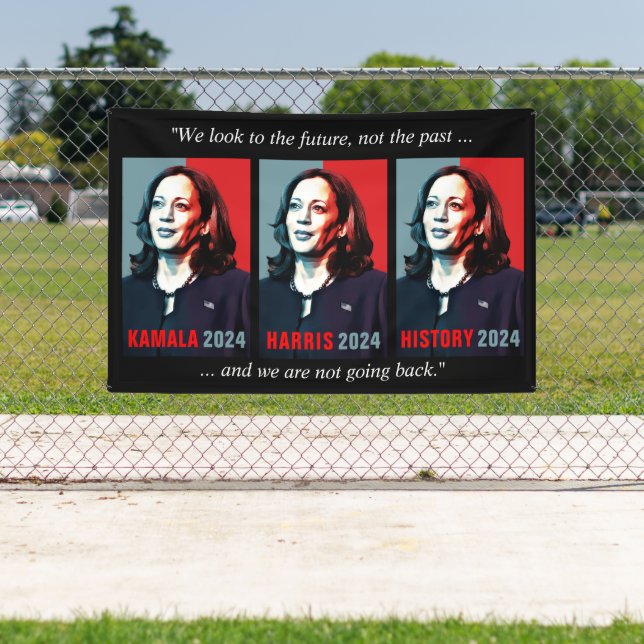 Banderoles Kamala Harris 2024 Pop Art ne retourne pas à l'ext (Insitu)