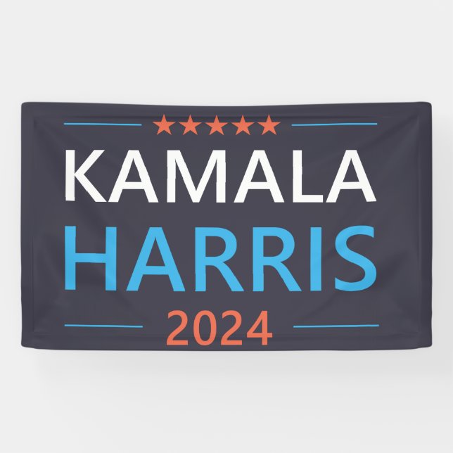 Banderoles Kamala Harris 2024 pour le président (Horizontal)