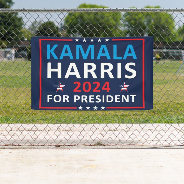 Banderoles Kamala Harris 2024 Pour Président - Élection 2024 (En situation)